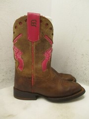 ANDERSON BEAN BOOTS Brown Square Toe Boots Youth Kids size 11 Style 7011