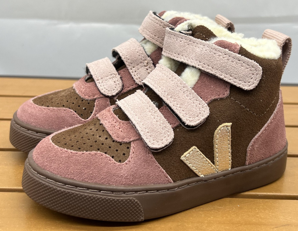 V-10 MID FURED SUEDE WALNUT PLATINE BARK SNEAKERS Size 8.5