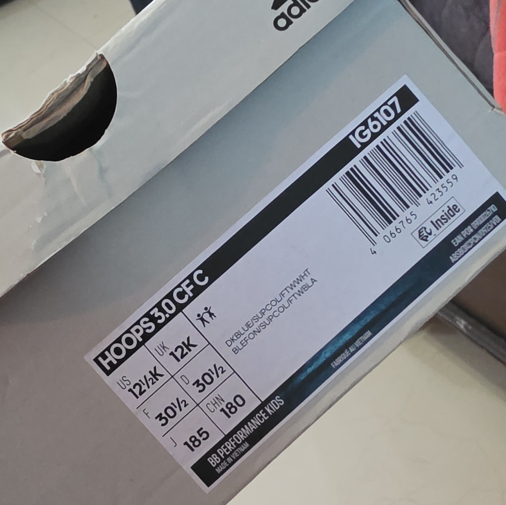 adidas Hoops 3.0 CF C Kids Low Top Hook & Loop Sneakers Blue/Green 12.5K