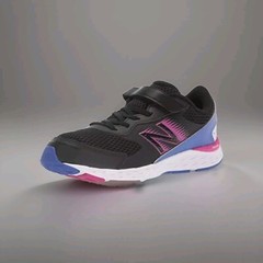 YA680BP6 New Balance 680 V6 Hook & Loop Shoe, Black/Pop/Aura, Men’s Size 6.5 .