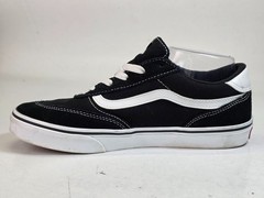 Vans Old Skool Youth Sneakers Size 7 Black White Suede Canvas Skate Shoes