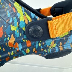 Crocs Child Classic All Terrain Terrazzo Clog J3 Navy Splatter Adjustable Strap