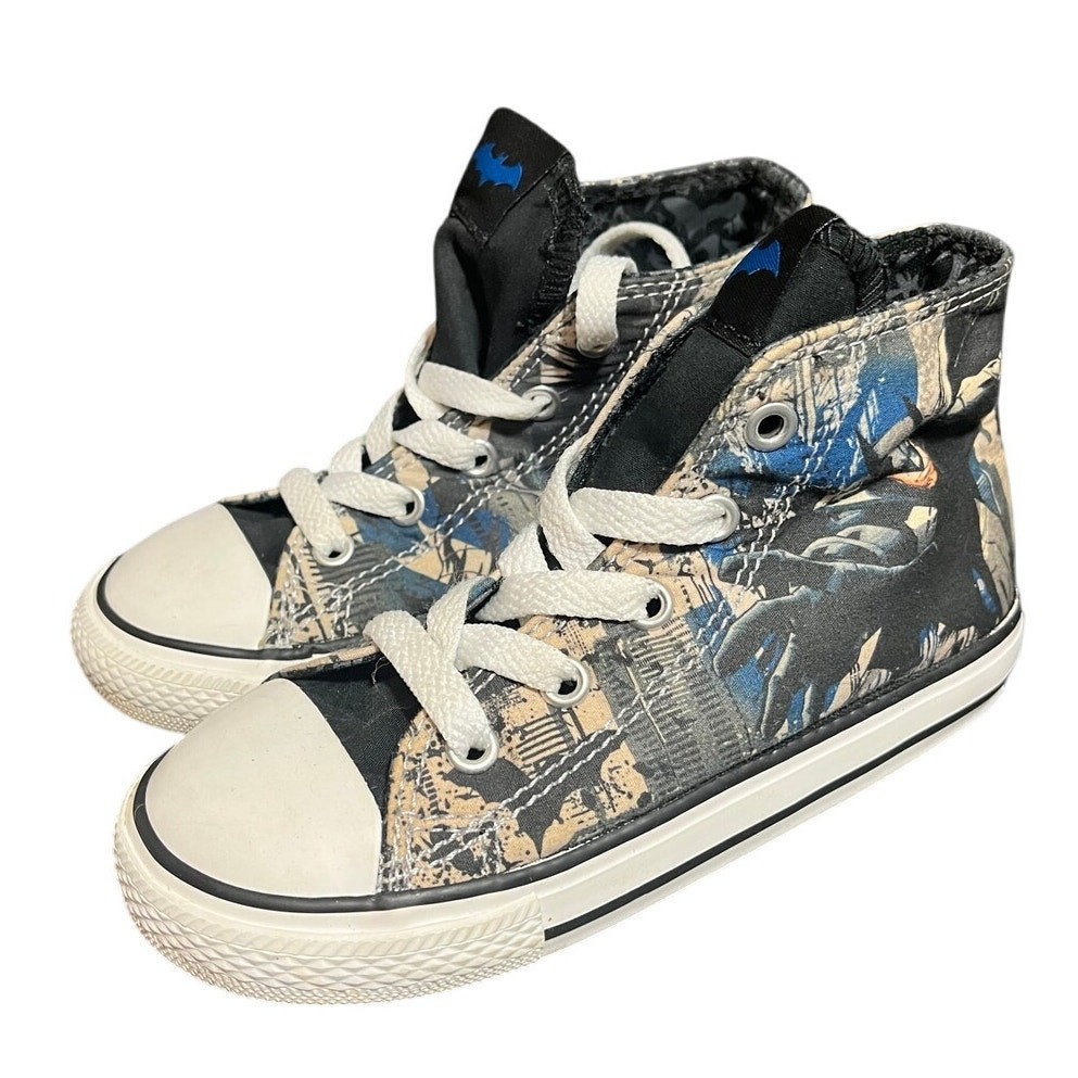 Converse x dc comics Batman Dark Knight sneakers kids size 9C toddler shoes