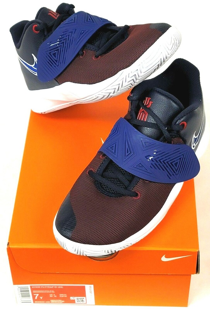 NEW Nike Kyrie Flytrap III Blue/Red/White Sz: 7Y Gym Basketball Sneaker Shoes