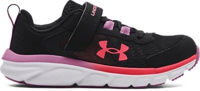 Under Armour Girls‘ Pre-School UA Assert 9 Alternate Closure Running Shoes Black