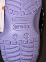 Crocs Classic I Am Butterfly Glitter Clog Unisex Kids J2 Purple Slip-On