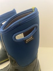 Read Bogs Youth Bones Boots Size 3 Blue/Gray Waterproof Rain Boots