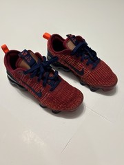 Nike Air VaporMax Flyknit 3 GS 5.5Y BQ5238-602 Noble Red Blue Void Sneakers