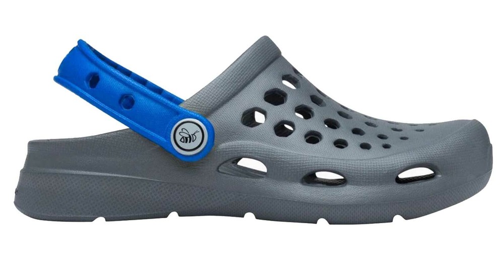 Joybees Kids Active Clog – Durable & Comfortable Sandal – Charcoal/Sport Blue