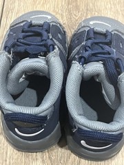 Nike Air More Uptempo Cool Grey-Midnight Navy Blue-White Sz 4C DM3319-009 Bin3