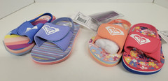 (Mismatched Color): 2 Pair Roxy Kids Pink & Blue Sandals Toddler Size 6
