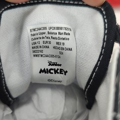 Disney Junior Mickey Mouse & Pluto High top Zip Sneakers Toddler Sz 12 Hook & Lp