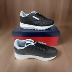 Reebok Classic Leather SP Junior Running Shoes Youth US 5.5 Black Blue White