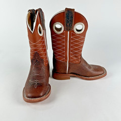 Anderson Bean #1028 Brown Leather Square Toe Western Boot Toddler Size 5