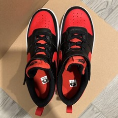 Nike Court Borough Low 2 Pre-School Kids (Size 3Y) Black/Red (BQ5451 007)