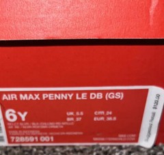Nike Air Max Penny DB ‚Doernbecher‘ GS 728591-001 Youth Sz 6Y 49ers W/ Box