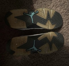 Air Jordan 6 Retro BG/ White-Hyper Jade-Black/ Blanc Size 7Y