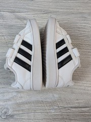 Adidas Kids 5K White Black Hook Loop Sneakers Casual School Shoes Classic