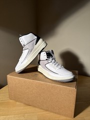 Nike Air Jordan 2 Retro Python White Gray Red 7Y Womens 8.5