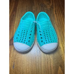 Native Jefferson Kids Slip On Shoes Aqua Blue Turquoise EVA Sneakers Size C5