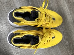Nike Huarache Yellow/Black/White Low Top Lace Up Sneakers Unisex Kids 5