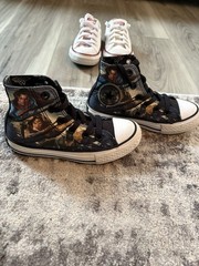 Converse Chuck Taylor All Star Juniors Low White &Batman-Superman Sz11 BOTH 🔥
