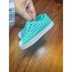 Native Jefferson Kids Slip On Shoes Aqua Blue Turquoise EVA Sneakers Size C5