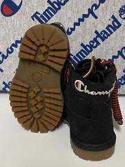 Champion Timberland Premium 6in Waterproof Boot Black Nubuck, 3 Pairs Laces New