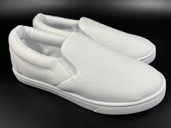 FabKids Unisex Classic Slip On Sneaker White Little Kids US SIZE 3