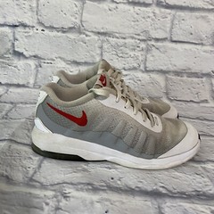 Nike Air Max Invigor White Wolf Grey Black University Red CZ4196-100 Sz 1Y