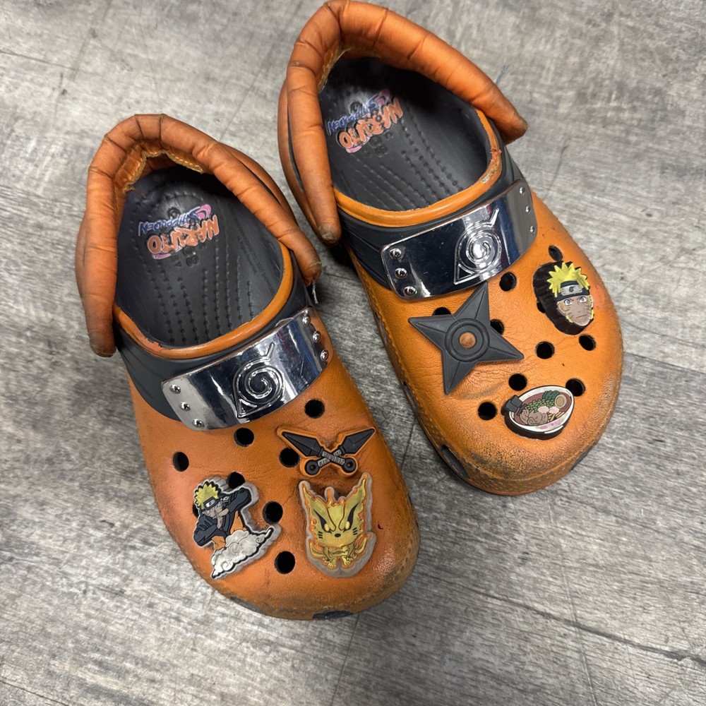 CROCS NARUTO SHIPPENDUN Orange Childrens Sz C12 US 29.5 EU 18.5 JP Anime
