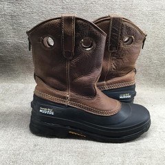 Georgia Boot Muddog Boots EU 38 Men US 6 Youth 8 Brown Leather Waterproof Work