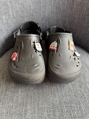 Crocs Echo Clogs Black J6 Croslite Slip On Shoes W Charms Youth Kids Unisex