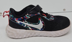 NIKE Revolution Child’s Sneaker Size 7C Funky Black W/Red, Green & Blue Accents