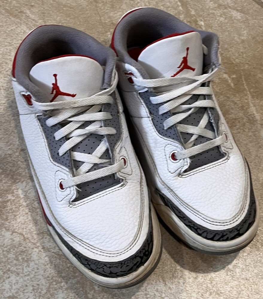 Jordan 3 Retro 2022 Mid Fire Red Size 1Y Shoes Sneakers DM0966-160 Kids Nike Air