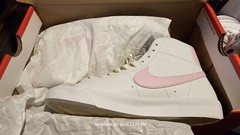 Nike Blazer Mid ‘77 GS DA4086-106 SUMMIT WHITE / PINK FOAM Sneaker Shoes 6Y