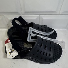 Joybees Black Solid Synthetic Slip-On Open Toe Sandal Unisex Kids J1