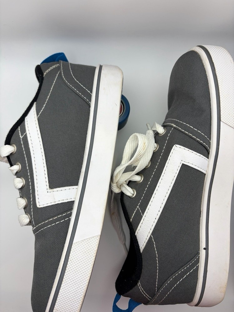 Heelys Gray White Blue Kids Sneaker Shoes with Removable Wheel Youth 4