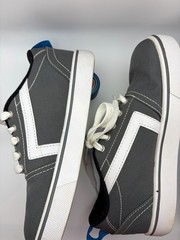 Heelys Gray White Blue Kids Sneaker Shoes with Removable Wheel Youth 4