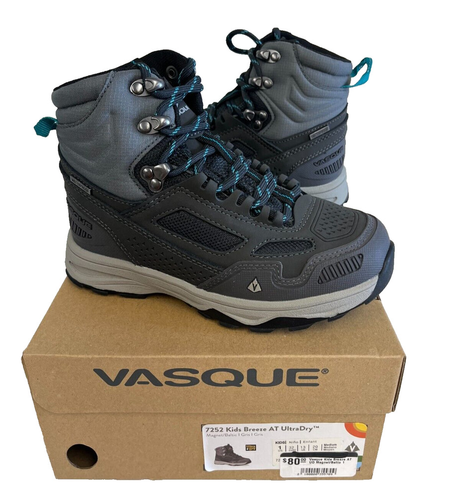 $80 Vasque Breeze AT Hiking Boots Sz 1,2,3,4,5,6,10,11,12,13 US Kids ’23/24