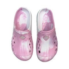 The Original Muck Boot Company MMLCK40Y Kids Pink White Tie Dye Clog Sandals