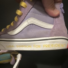 VANS x The Simpsons Sk8-Hi Lisa Simpson Kids US 3 Purple/Yellow High Top