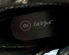 DESIGNER CAT & JACK NON MARKING SIDE ZIP PLAY ANKLE BLACK BOOTS TODDLER SIZE 9