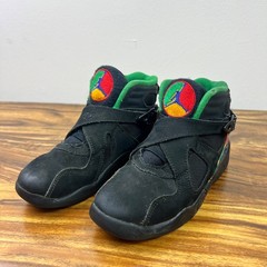 Nike Air Jordan 8 Retro Tinker Air Raid Toddler Size 11.5C Black Sneakers 305369