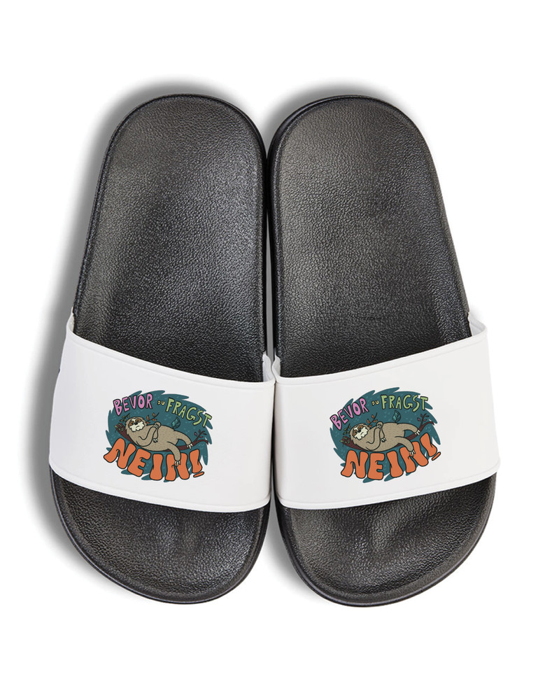 Kids Sloth No Sandals Flip Flops Print Logo Animals Boy and Girl