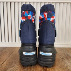 Columbia Toddler Powderbug Plus II Tree Print Size 4 Insulated Winter Snow Boots