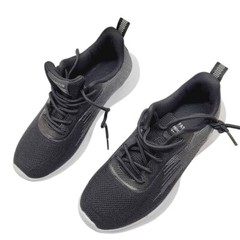 Breathable Black Mesh Lace-Up Running Shoes For boys With Lightweight size 4