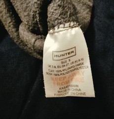 Hunter Kids First Classic Rain Boot INSERT SOCK ONLY Black Size Small
