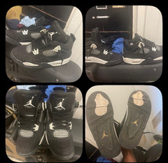 Jordan 4 Retro White Thunder Air Jordan Sneakers Unisex Kids US 5