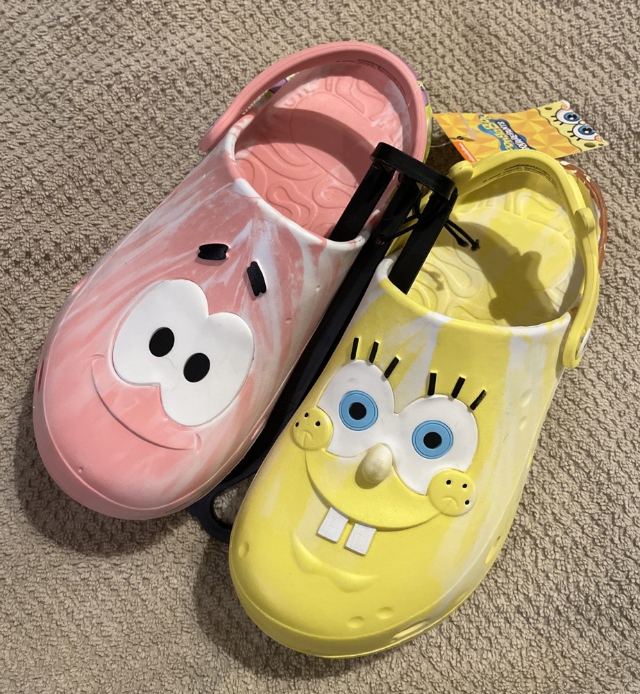 NWT SpongeBob Squarepants Slides Unisex Size US 4 EUR 36 MEX 23 Viacom Shoes